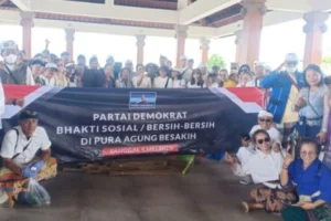 Demokrat Bali Gelar Bakti Sosial Di Pura Agung Besakih Usai Karya Agung Ibtk