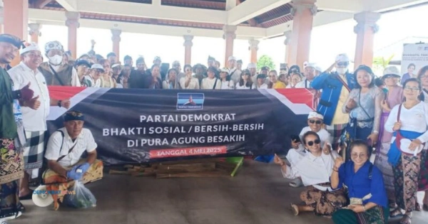 Demokrat Bali Gelar Bakti Sosial Di Pura Agung Besakih Usai Karya Agung Ibtk