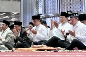 Presiden Prabowo Subianto Melaksanakan Shalat Idul Adha Di Masjid Istiqlal