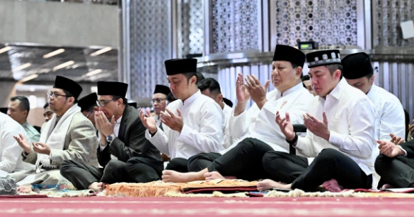 Presiden Prabowo Subianto Melaksanakan Shalat Idul Adha Di Masjid Istiqlal