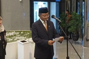 Menteri Pu Dody Hanggodo Saat Konferensi Pers Pelantikan Pejabat