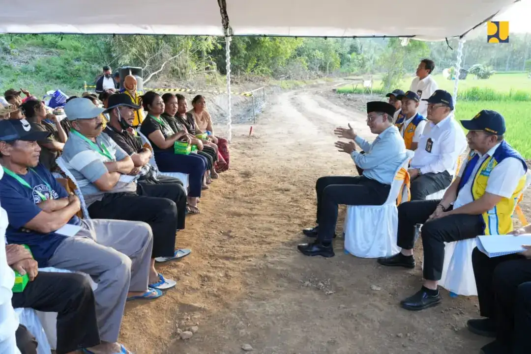 Menteri Pu Tinjau Rehabilitasi Irigasi Pengga Di Lombok Tengah