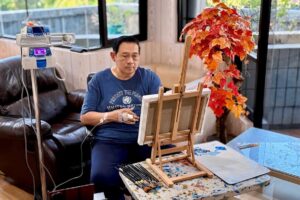 Sby Melukis Dengan Tangan Kiri Di Rs Sby Melukis Dengan Tangan Kiri Di Rs