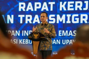 Menteri Transmigrasi Berpidato Di Rakernis Bali