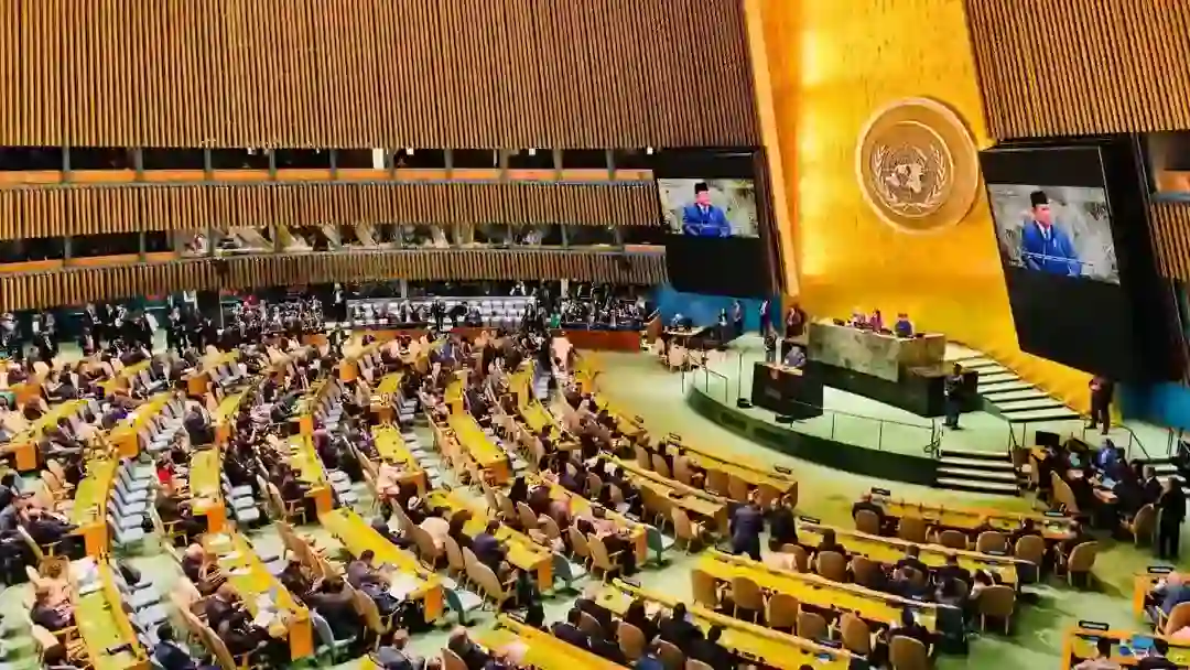 Prabowo Berpidato Di Sidang Pbb