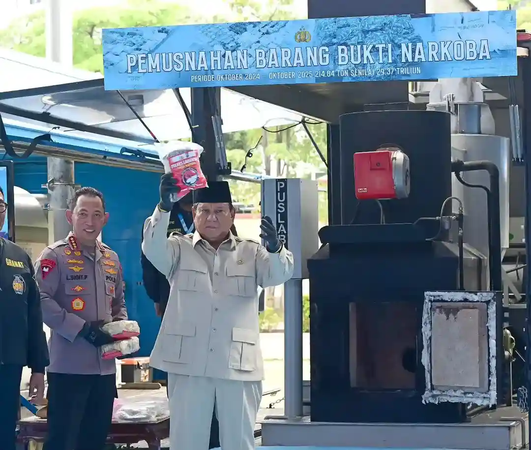 Iju Apresiasi Pemusnahan 2148 Ton Narkoba