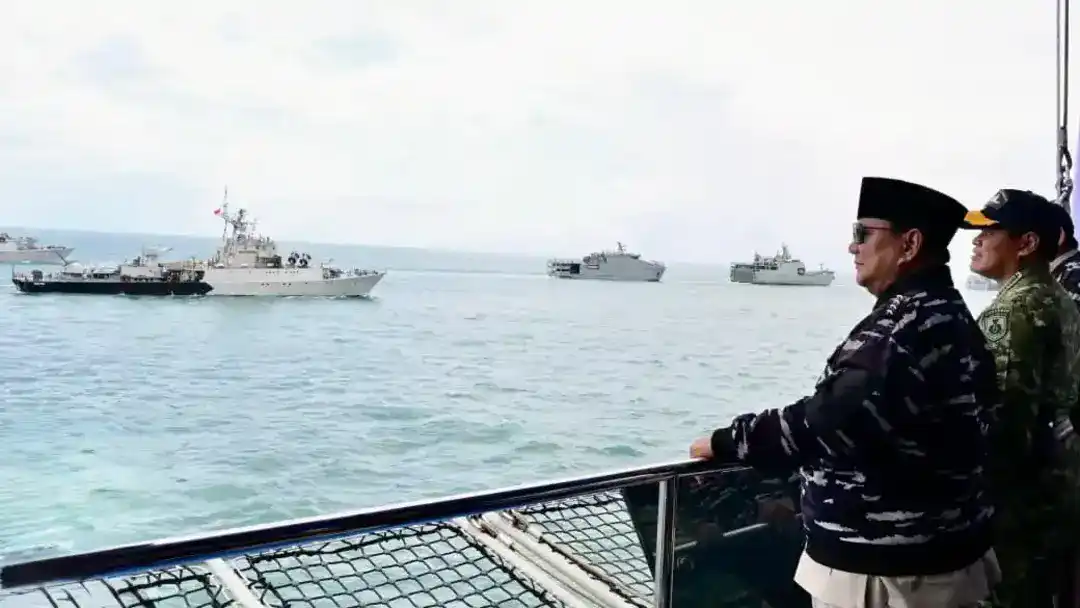 Prabowo Saksikan Demo Laut Tni Al