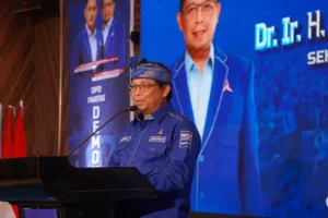 Herman Khaeron Memberikan Sambutan Di Acara Rakerda Dpd Partai Demokrat Ntb