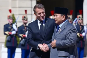 Presiden Prabowo Subianto Bertemu Presiden Prancis Emmanuel Macron Di Istana Elysee Paris 14 April 2026